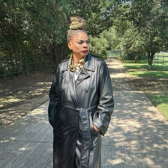 NWT Women's Faux Leather Trench Coat - A New Day™ Black size Small - Picture 5 of 9